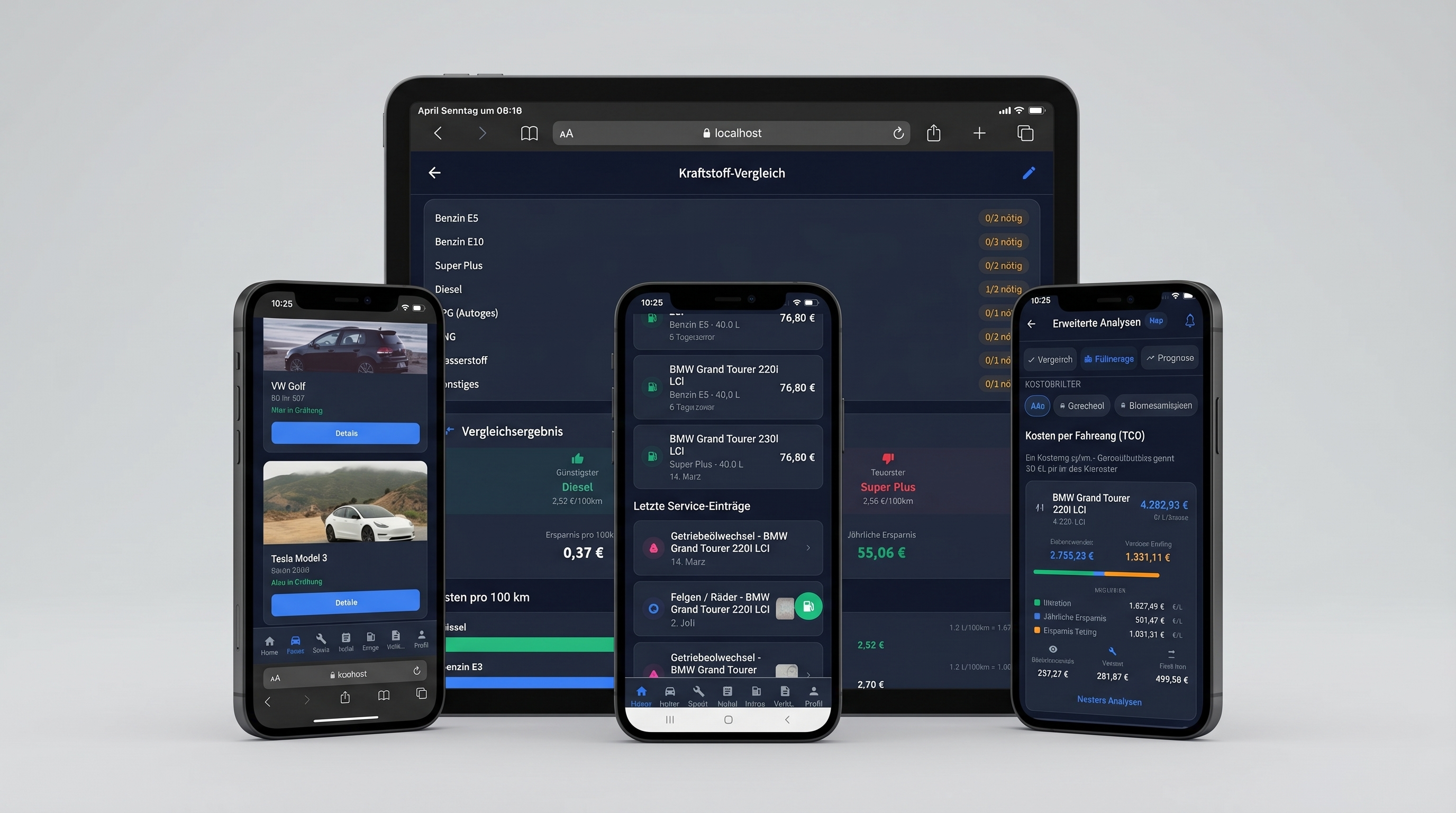 MyCarHub App Screens
